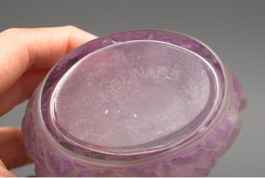 独角鹿西洋古董法国顶级水晶工坊莱俪LALIQUE与Molinard香水合作出品「CALENDAL」款粉色水晶香水瓶 商品图4