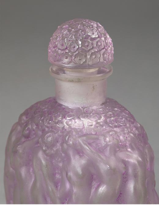 独角鹿西洋古董法国顶级水晶工坊莱俪LALIQUE与Molinard香水合作出品「CALENDAL」款粉色水晶香水瓶 商品图3