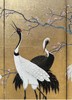 独角鹿西洋古董18世纪日本江户时期出品狩野派风格「竹樱鹤鸣」 主题金地纸本设色六曲屏风 商品缩略图4