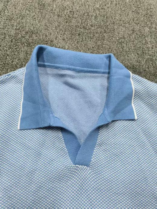 翻领拼接短袖上衣 商品图3