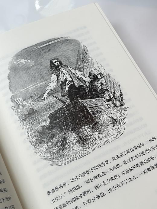 限量珍藏版《鲁滨孙历险记》蓝色荷兰进口漆布+三面鎏金书口+暗藏花纹 商品图11