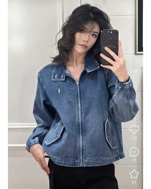 单品包邮现货 THS-限时 RL马球家 女士 经典刺绣logo复古水洗软牛仔外套 BF1109 商品图3