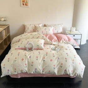顶柔 全棉印花小清新三/四件套-TJ1228