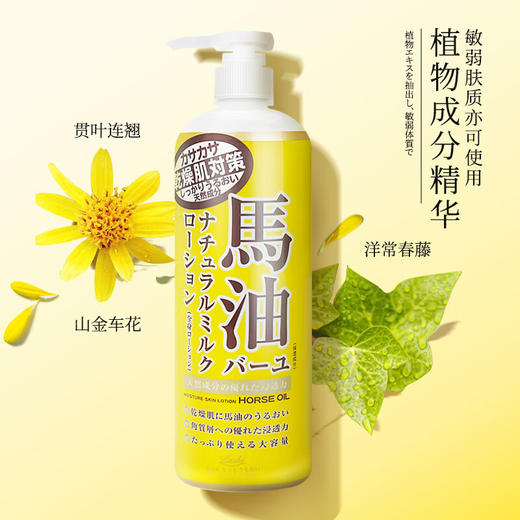 日本乐丝/Loshi马油保湿身体乳液485ml/118160 亲肤不油腻抵御干燥 商品图2