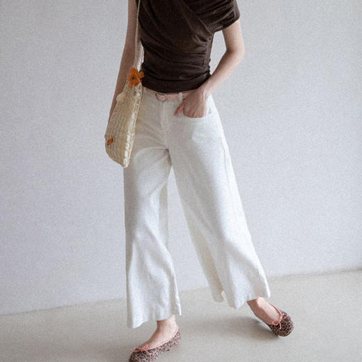 馥迦简约通勤宽松休闲阔腿裤 商品图3