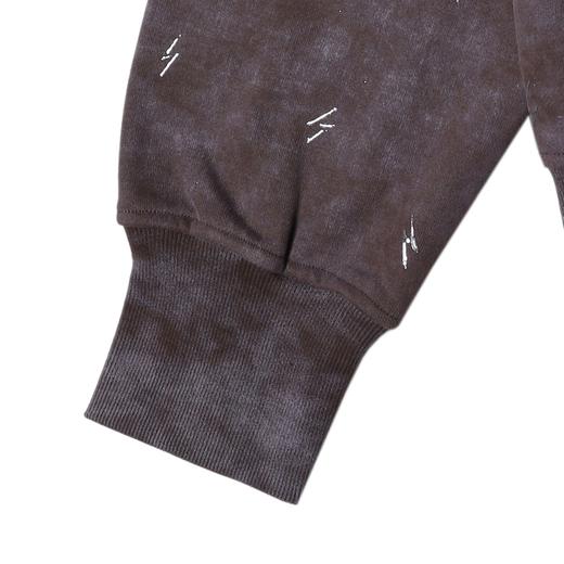 WT220SDSA男士秋冬新款痞帅男装休闲国潮复古滴胶拉链连帽卫衣百搭舒适 商品图3