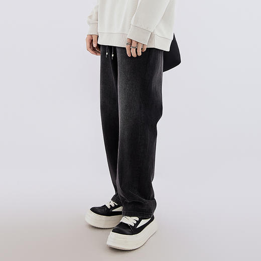 【新品上新】HX 春秋季水洗直筒牛仔长裤复古时尚C201530002101 商品图2