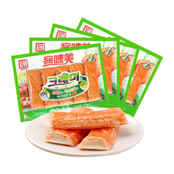 客唻美 韩国进口 蟹味棒90g*4 火锅零食泡面健身饭团 360g/4袋出游季 商品图1