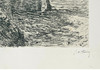 独角鹿西洋古董1892年代法国巴黎Goupil出版印象派大师莫奈授权版画家Georges William Thornley出品限量石版画作品《海崖》 商品缩略图5