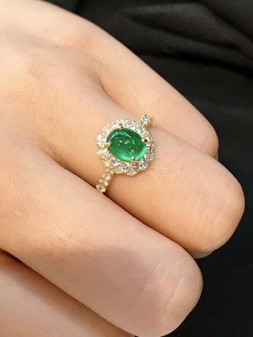 1.144ct蛋面祖母绿戒指 商品图5