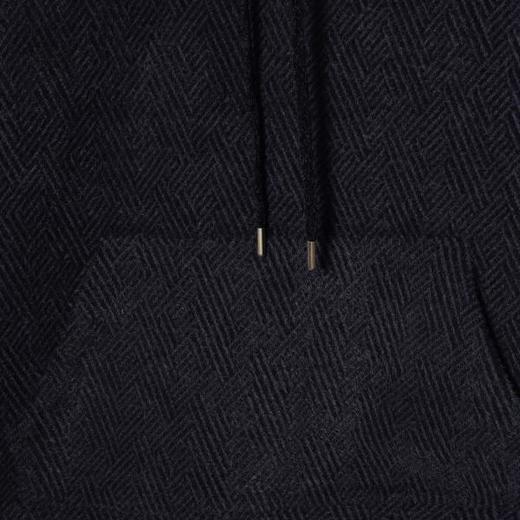 WY1199SDSA男士秋冬新款痞帅男装潮牌抽绳连帽卫衣暗纹提花线条百搭舒适 商品图3