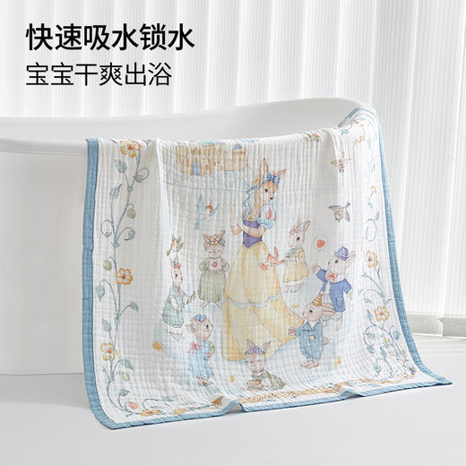 【云优选】BUBBLE TREE婴儿纯棉纱布浴巾新生儿包巾盖毯宝宝洗澡被子春夏秋冬毯子 商品图2