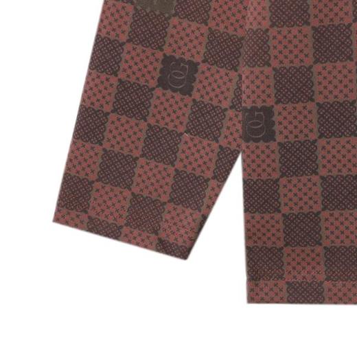 T4830SDSA男士秋冬新款痞帅男装休闲棋盘格撞色圆领长袖T恤时尚上衣 商品图4