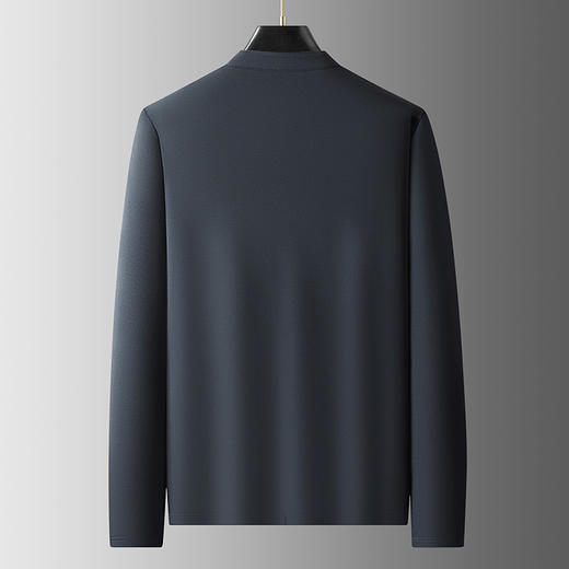 【DDA】大依优型大码男装新中式长袖衬衫潮加肥加大码时尚休闲立领长袖T恤 商品图5