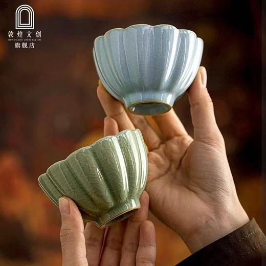 敦煌文创官方出品【敦煌·古道茶香茶叶礼盒】线下门店同款！汝窑冰裂盏邂逅武夷肉桂 1300℃窑变汝窑杯 正岩武夷肉桂：七泡仍留香 商品图1