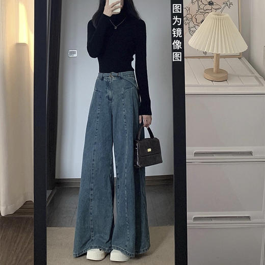 裁缝学苑AH63大喇叭A字牛仔裤纸样阔腿裤女装高腰拖地长裤子打版 商品图4