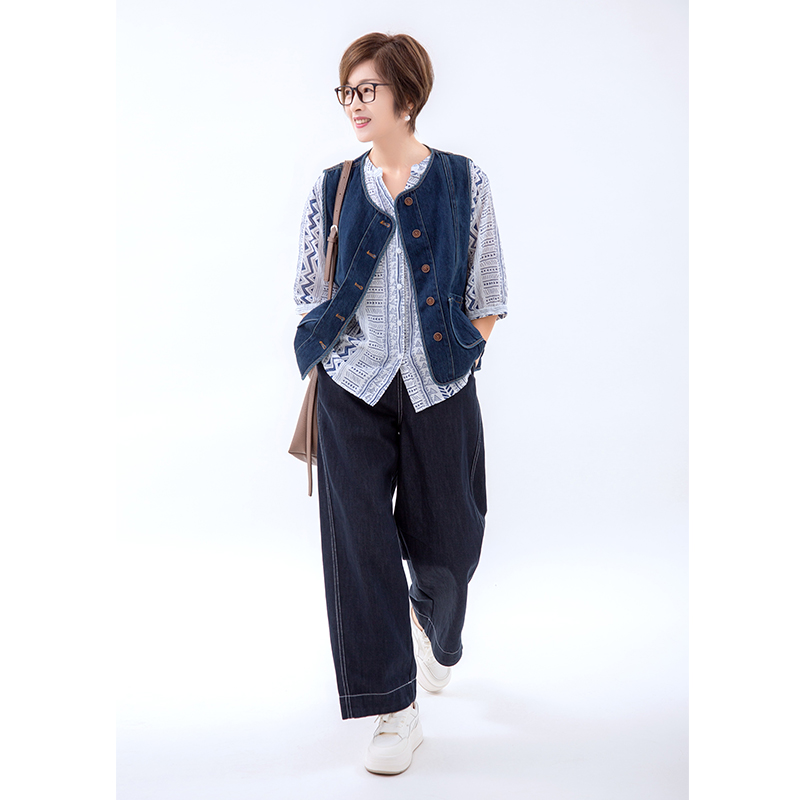 日式文艺牛仔马甲