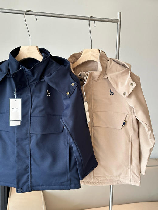 哈男女童秋冬新款透湿三防加绒连帽厚风衣 商品图11