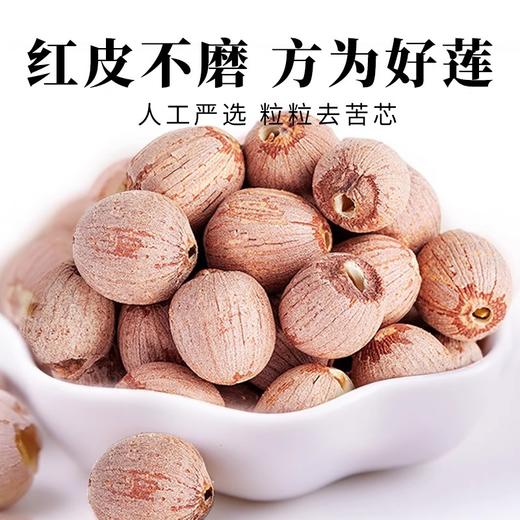 在菌屋 精选去芯大颗粒红皮莲子450g/罐 单颗直径12mm+ 手工去芯不磨皮 商品图1