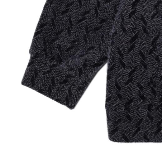 WY1150SDSA男士秋冬新款痞帅男装设计师撞色暗纹提花抽绳连帽卫衣高级感 商品图4