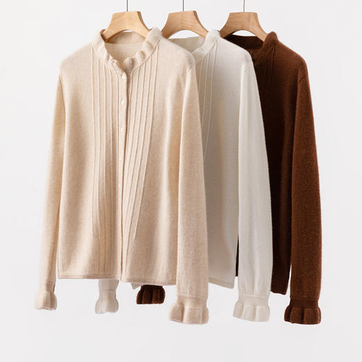 S•Y•C[通勤浪漫]时髦实用！山羊绒开衫外套女R25002 商品图4