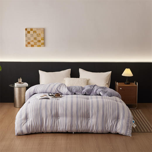 顶柔 日系条纹抗菌纤维被-BX2235 商品图6