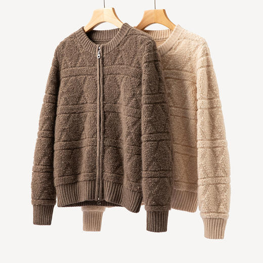 S·Y·C【Di奥毛巾绣新款升级】100纯山羊绒圆领毛巾绣外套CYR240216 商品图3