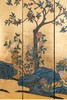 【已售】独角鹿西洋古董20世纪中期中国出品「富贵花鸟」主题金地款彩雕漆双面四曲隔断装饰屏风 商品缩略图4