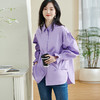 米思阳2026春季新款简约设计感纯棉衬衫泡泡袖褶皱宽松上衣女0256 商品缩略图2