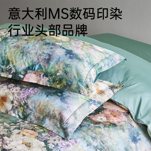 臻品120支长绒棉轻奢印花四件套（黛影流芳） 商品图4