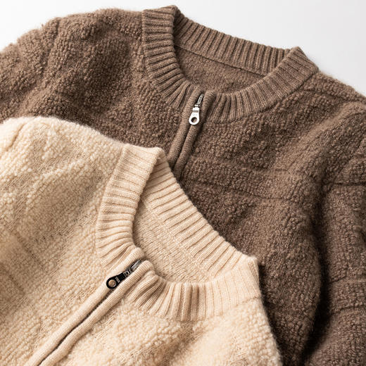 S·Y·C【Di奥毛巾绣新款升级】100纯山羊绒圆领毛巾绣外套CYR240216 商品图4