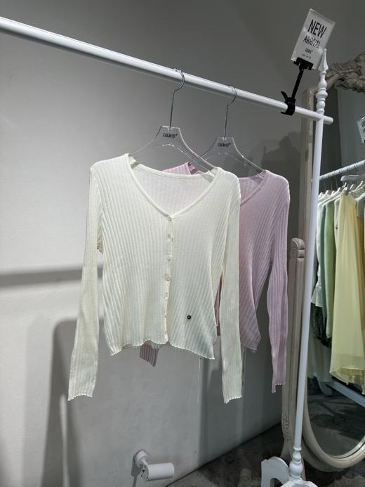 【门店同款】ENJOY秋季软糯坑条针织开衫 164047913 商品图0