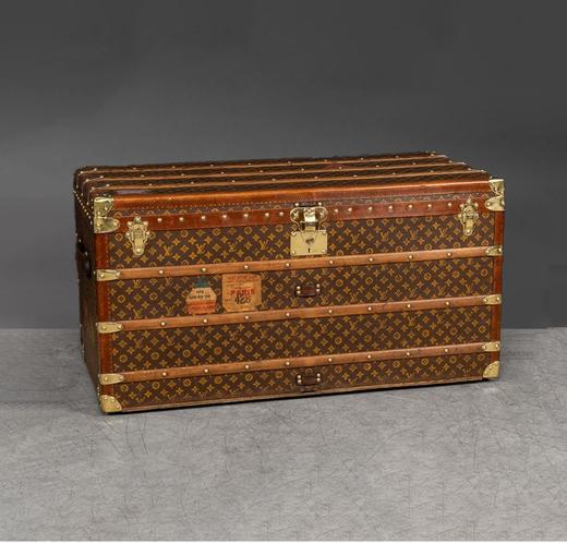 独角鹿西洋古董1910年代法国顶级奢侈品牌路易威登出品Monogram帆布经典老花款行李箱 商品图0