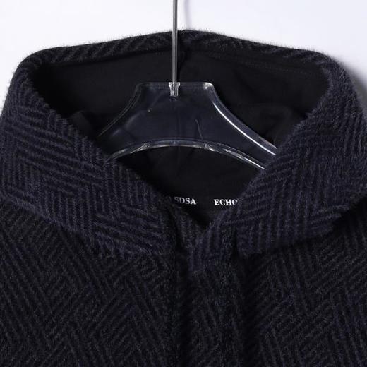 WY1199SDSA男士秋冬新款痞帅男装潮牌抽绳连帽卫衣暗纹提花线条百搭舒适 商品图2