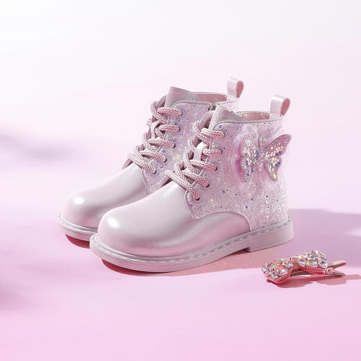 ANNIL/安奈儿童鞋韩系女童新款皮靴女童春秋潮款儿童鞋子HG5308535 商品图2