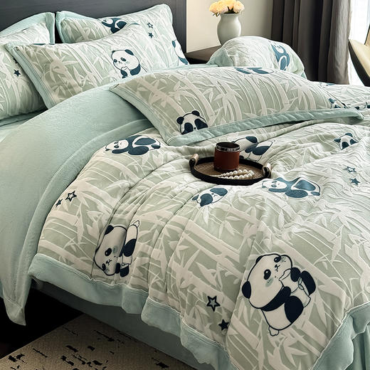 自然醒A类高克重5D立体浮雕宽边牛奶绒被套单件冬季双面珊瑚绒加厚被罩 QJ 商品图10