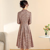QYMYIYI-ASX2532-Y2025年春秋季新款时尚连衣裙女妈妈装高腰中长款A字裙 商品缩略图2