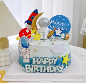 无蛋奶无麸质 太空宇航员生日蛋糕
