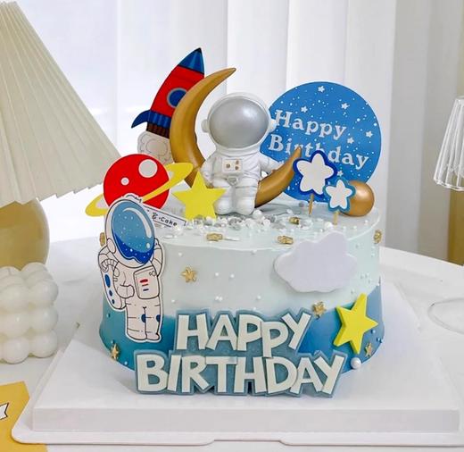 太空宇航员 儿童生日蛋糕 商品图0