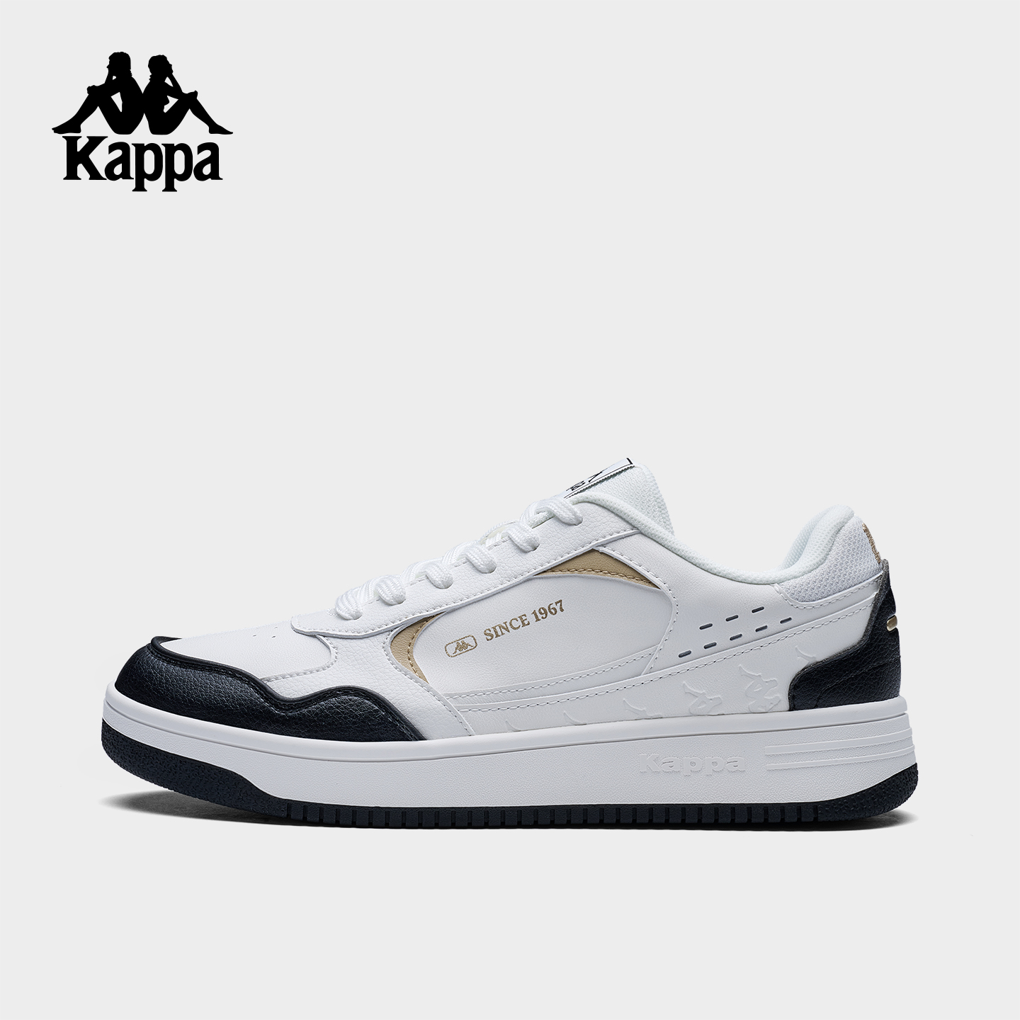 Kappa 2025秋季新款 黑白经典运动休闲小白鞋 男女款K0FZ5CC17