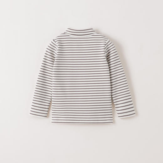 【科技发热】马克珍妮女童绒绒保暖条纹高领T恤秋冬新款551225 商品图1