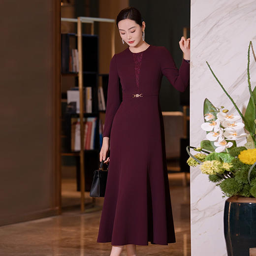 YBYC934蕾丝拼接鱼尾裙气质优雅 商品图2