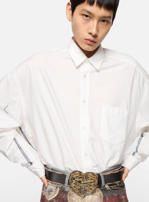 男款丝缎提花长袖衬衫001 商品图3