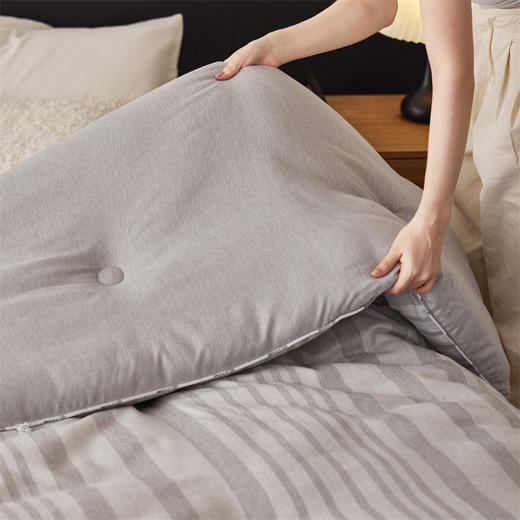顶柔 日系条纹抗菌纤维被-BX2235 商品图3