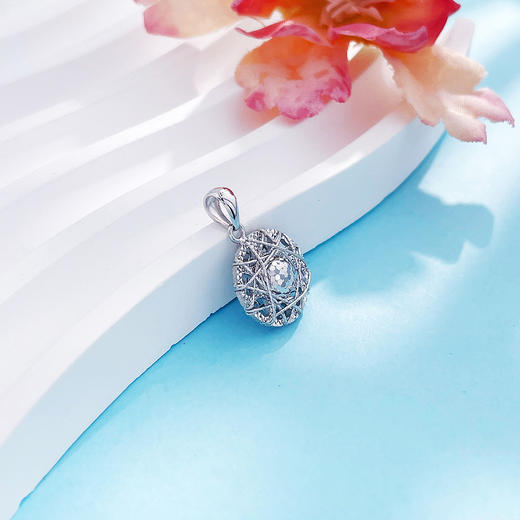 【限时8.8折】PT950 #绕线 #CNC 【国际铂金协会  精品】铂金镂空绕线鱼鳞金珠圆盘吊坠(BDZ00234))预售产品下单后不退款不退货不换货不补差价 商品图3