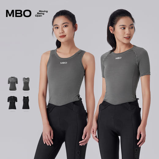 MBO女子美利奴羊毛 短袖无袖打底衫 秋冬打底衫 百川B310/B330 (经销商专拍链接，非经销商拍单不发货) 商品图2