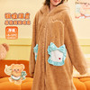 奶糖派[围裙熊睡袍]女冬保暖家居服黄油小熊联名新款长款女斗篷睡袍 商品缩略图1