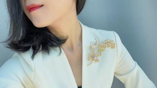 大羽毛珍珠胸花 商品图2