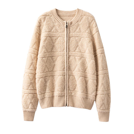 S·Y·C【Di奥毛巾绣新款升级】100纯山羊绒圆领毛巾绣外套CYR240216 商品图1