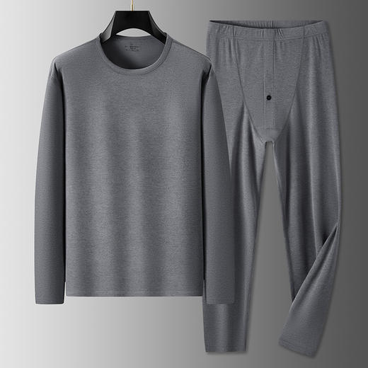 【DWP】大依优型大码男士保暖套装秋衣秋裤套装蓄热保暖胖子加肥加大软糯舒适保暖 商品图2